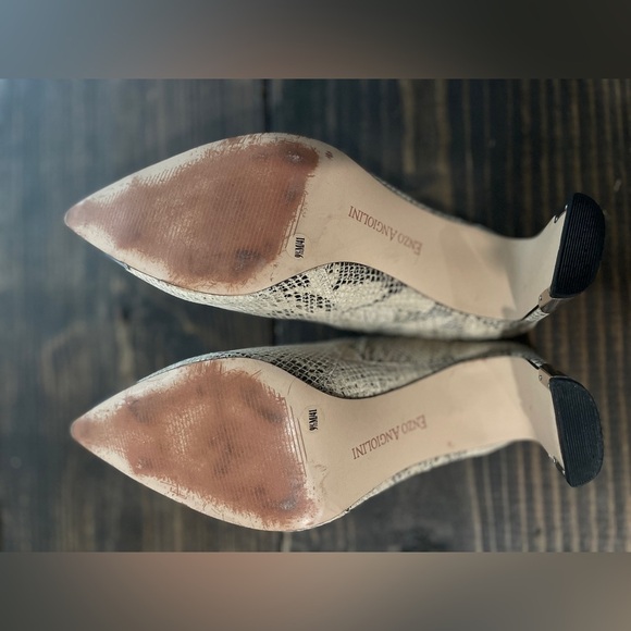 Enzo Angiolini Snake Reptile Print Mules Sz 9.5 - Picture 3 of 7